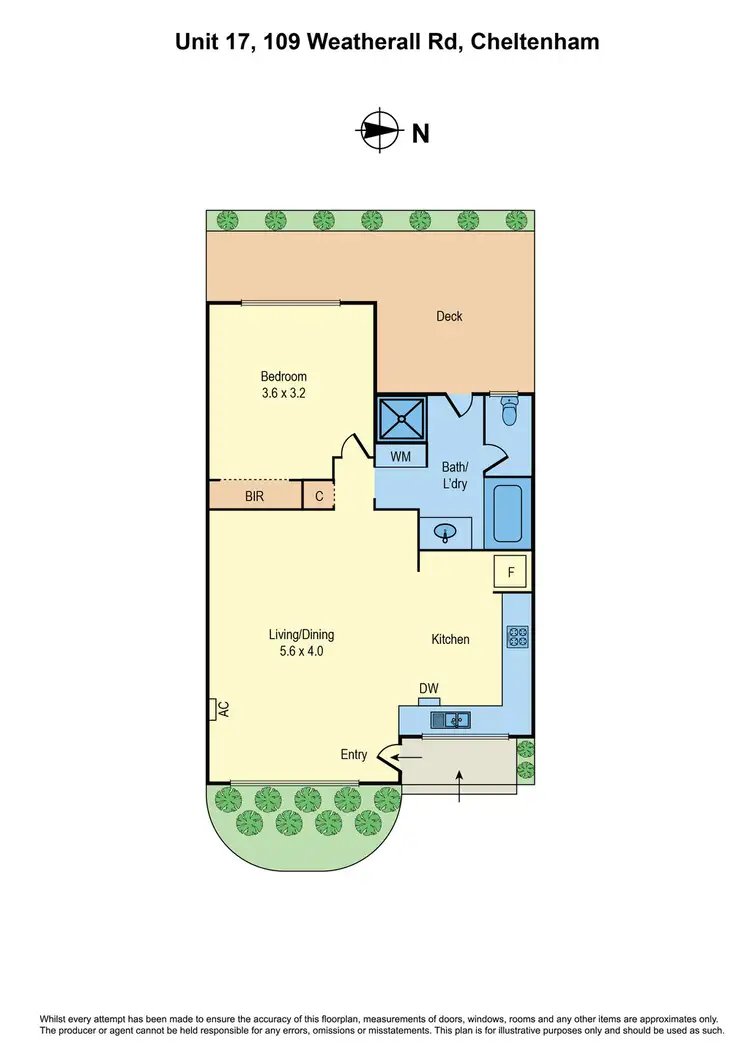 Floorplan of Homely unit listing, 17/109 Weatherall Road, Cheltenham VIC 3192