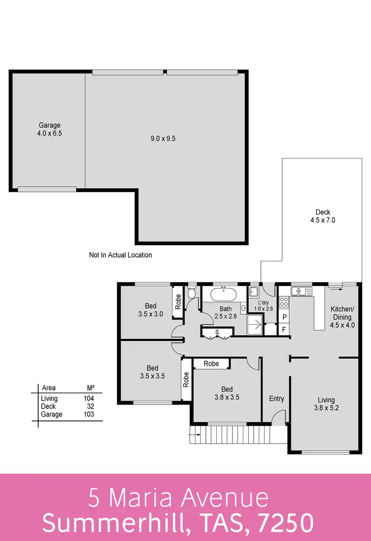 Floorplan of Homely house listing, 5 Maria Avenue, Summerhill TAS 7250