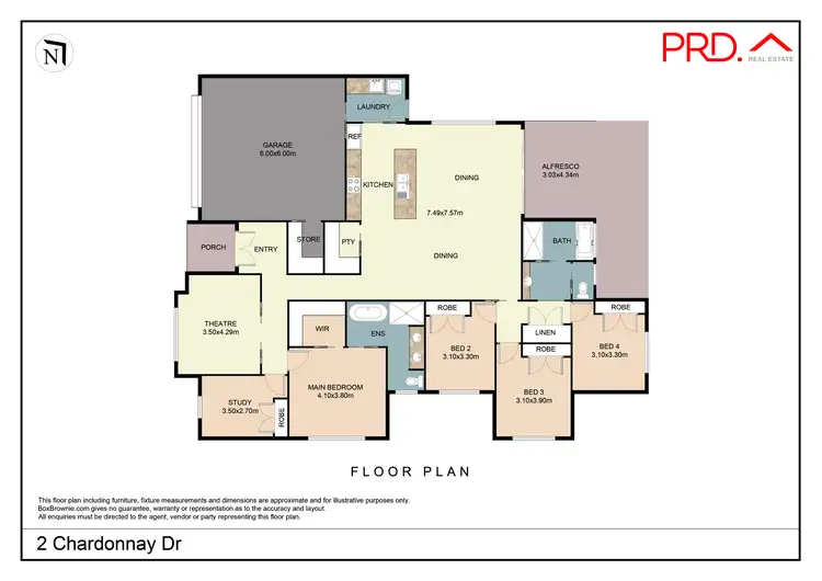 Floorplan of Homely house listing, 2 Chardonnay Drive, Tamworth NSW 2340