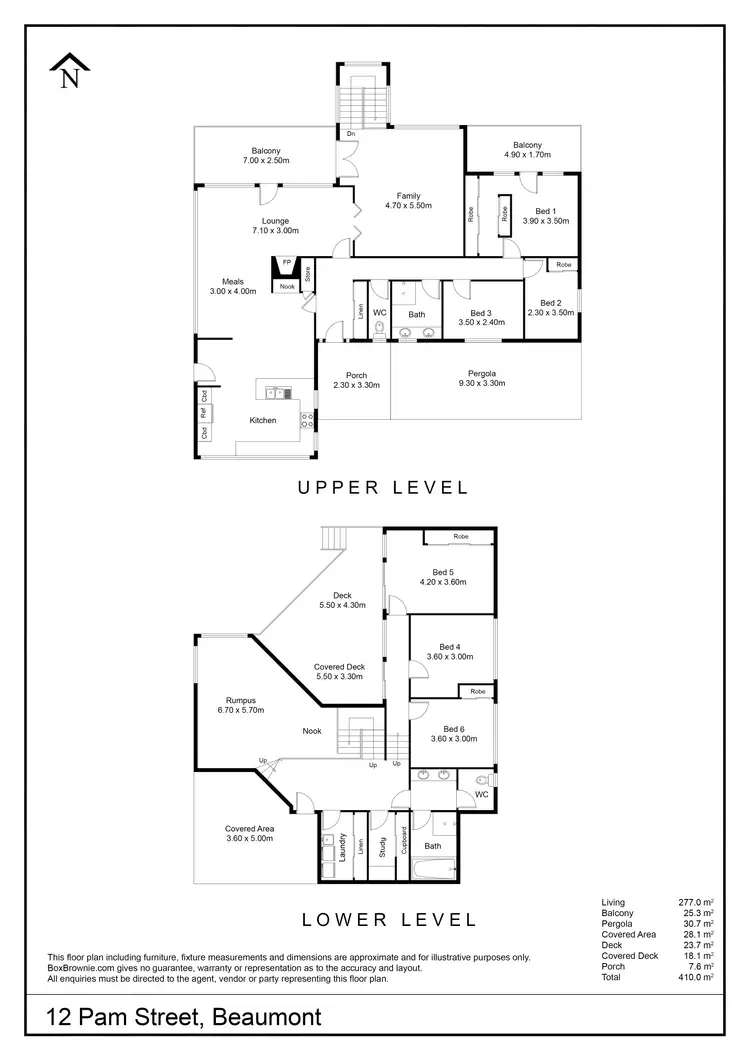 Floorplan of Homely house listing, 12 Pam Street, Beaumont SA 5066