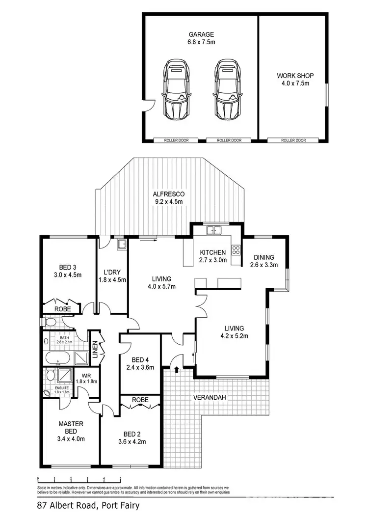 Floorplan of Homely house listing, 87 Albert Rd, Port Fairy VIC 3284