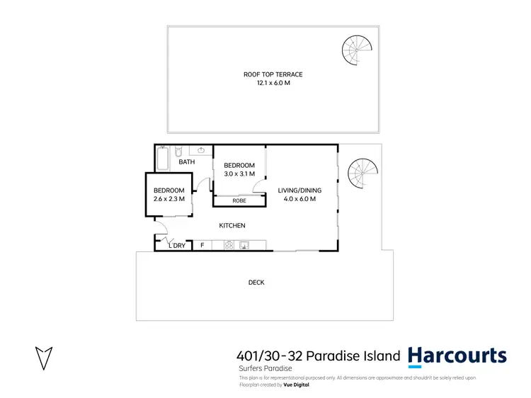 Floorplan of Homely apartment listing, 401/30-32 Paradise Island, Surfers Paradise QLD 4217