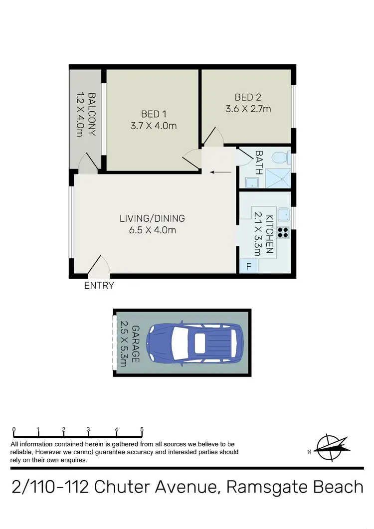 Floorplan of Homely unit listing, 2/110-112 Chuter Avenue, Ramsgate Beach NSW 2217