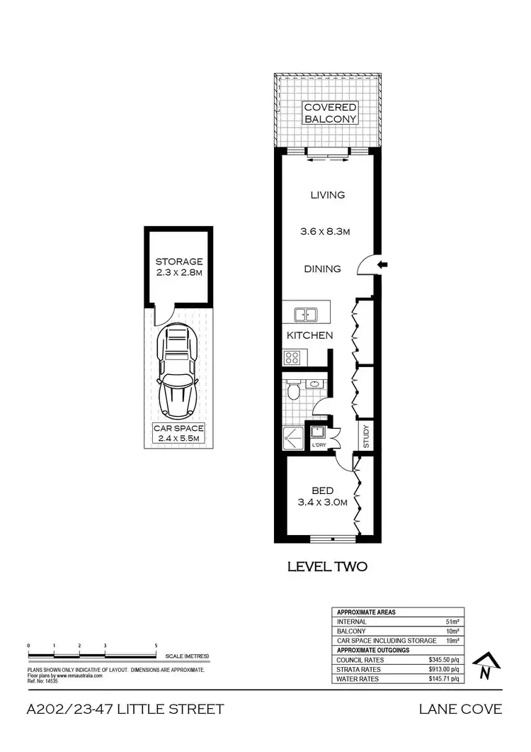 Floorplan of Homely apartment listing, A202/27 Little Street, Lane Cove NSW 2066