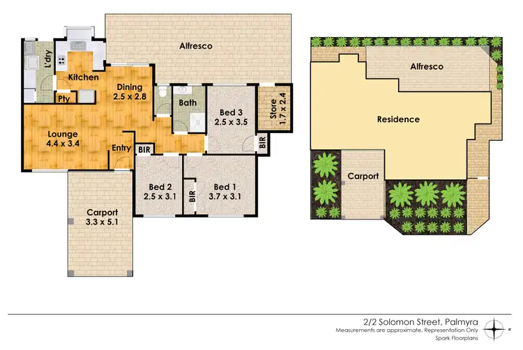 Floorplan of Homely house listing, 2/2 Solomon Street, Palmyra WA 6157