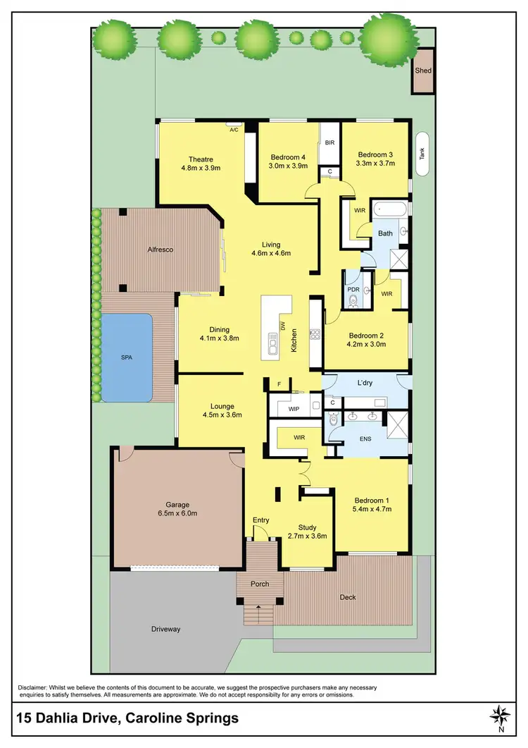 Floorplan of Homely house listing, 15 Dahlia Drive, Caroline Springs VIC 3023