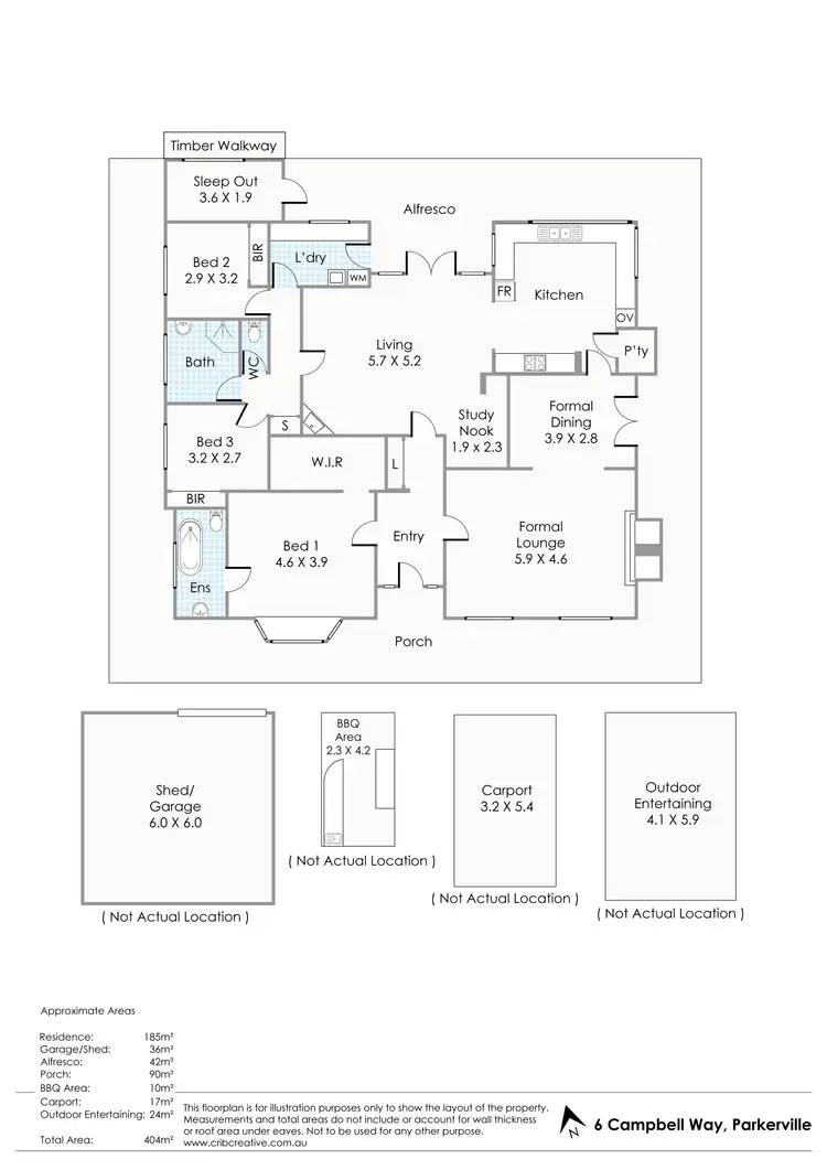 Floorplan of Homely house listing, 6 Campbell Way, Parkerville WA 6081