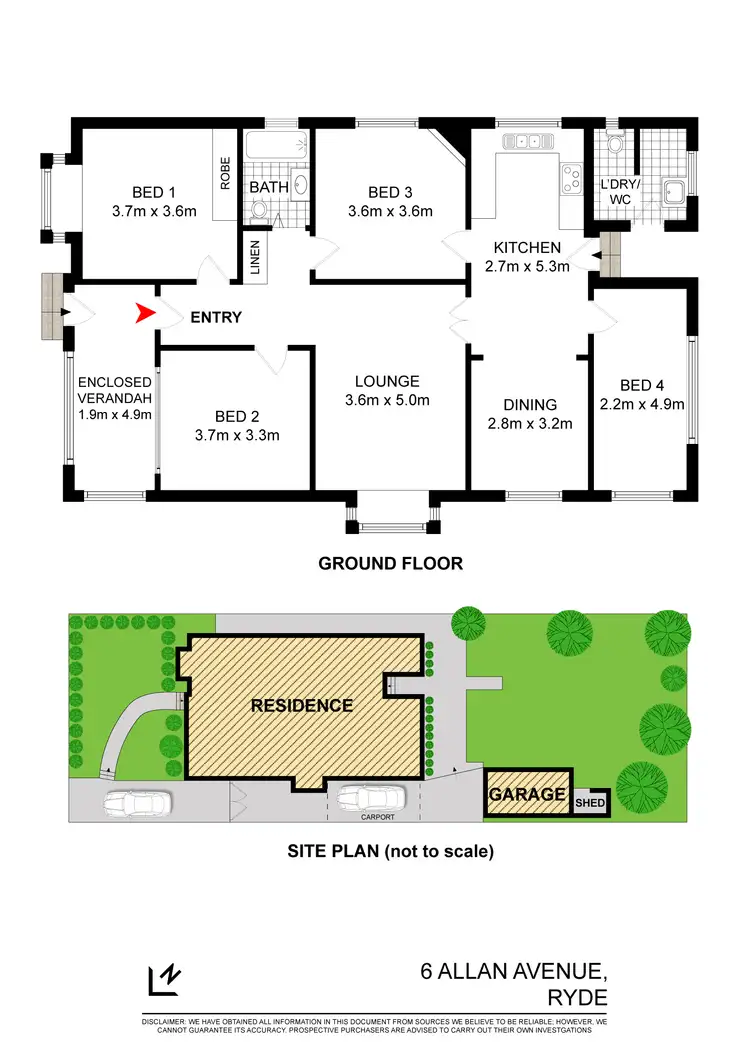 Floorplan of Homely house listing, 6 Allan Avenue, Ryde NSW 2112
