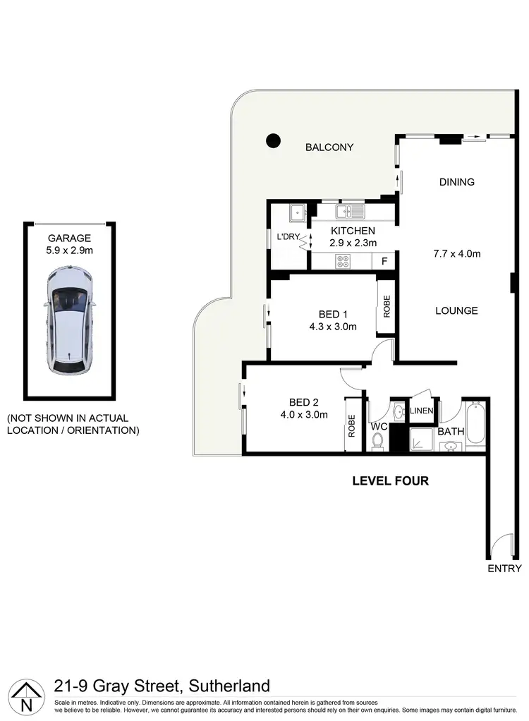 Floorplan of Homely apartment listing, 2/1-9 Gray Street, Sutherland NSW 2232