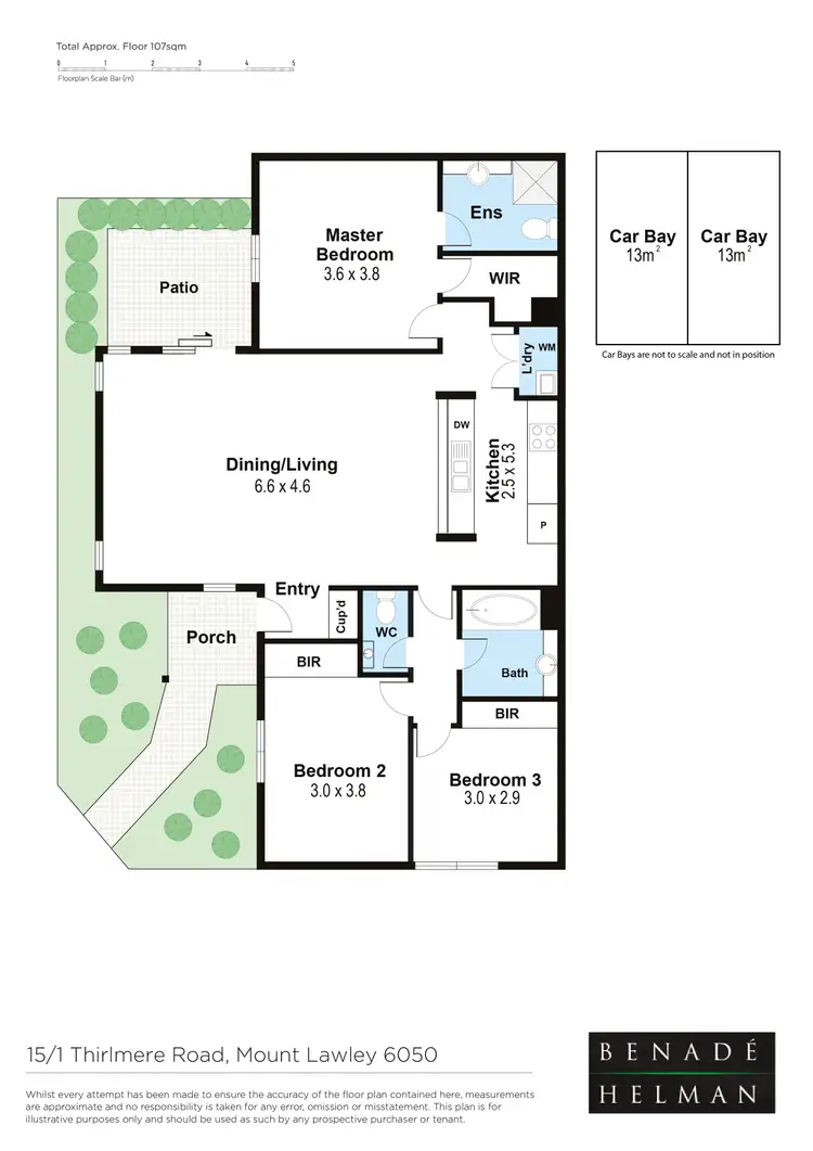 Floorplan of Homely apartment listing, 15/1 Thirlmere Road, Mount Lawley WA 6050