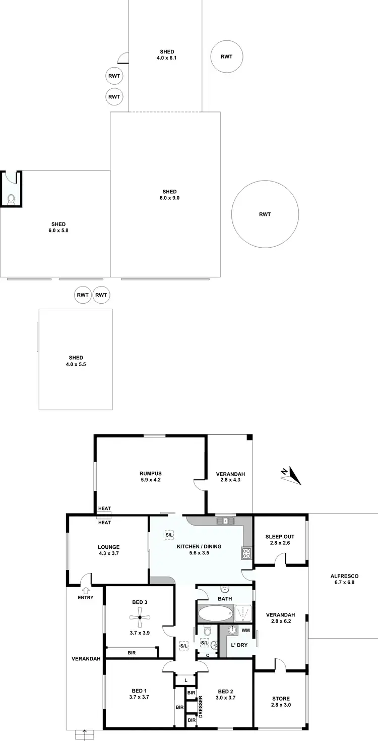Floorplan of Homely house listing, 12 St Vincent Road, Watervale SA 5452