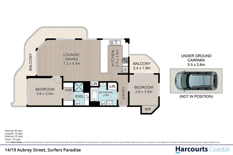 Floorplan of Homely apartment listing, 14/19 Aubrey Street, Surfers Paradise QLD 4217