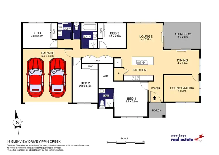 Floorplan of Homely house listing, 44 Glenview Drive, Wauchope NSW 2446