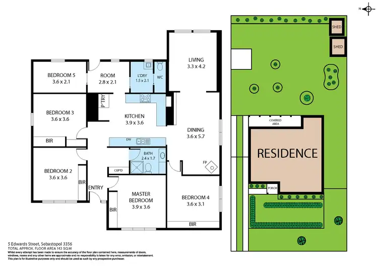 Floorplan of Homely house listing, 5 Edwards Street, Sebastopol VIC 3356