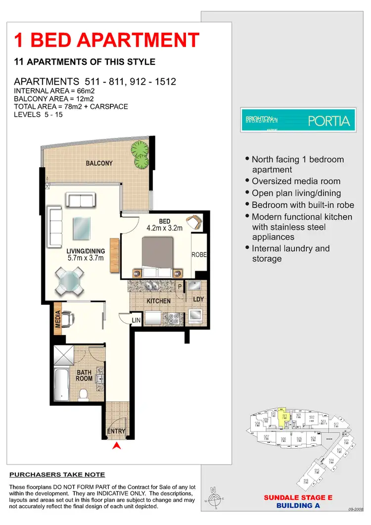 Floorplan of Homely apartment listing, 1112/2 Aqua Street, Southport QLD 4215