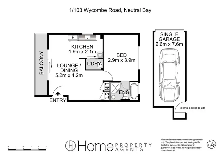 Floorplan of Homely apartment listing, 1/103-107 Wycombe Road, Neutral Bay NSW 2089