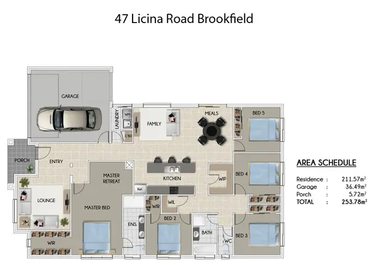 Floorplan of Homely house listing, 47 Licina Road, Brookfield VIC 3338