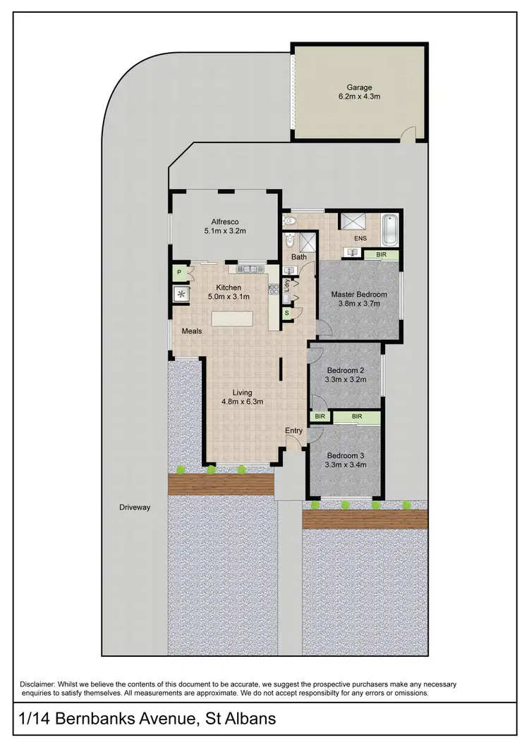 Floorplan of Homely house listing, 1/14 Bernbanks Avenue, St Albans VIC 3021