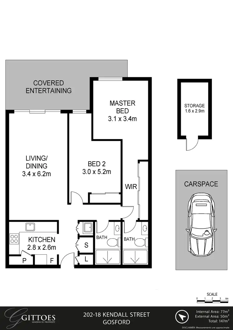 Floorplan of Homely unit listing, 202/20 Kendall Street, Gosford NSW 2250