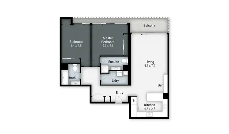 Floorplan of Homely unit listing, 1802/3422 Surfers Paradise Boulevard, Surfers Paradise QLD 4217