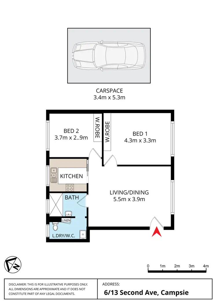 Floorplan of Homely apartment listing, 6/13 Second Avenue, Campsie NSW 2194