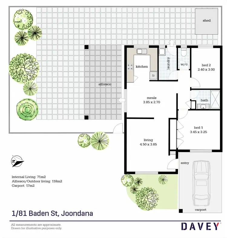 Floorplan of Homely villa listing, 1/81 Baden Street, Joondanna WA 6060