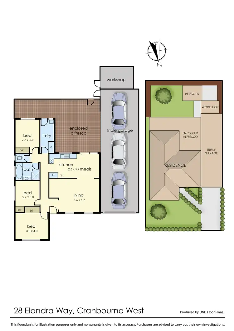 Floorplan of Homely house listing, 28 Elandra Way, Cranbourne West VIC 3977