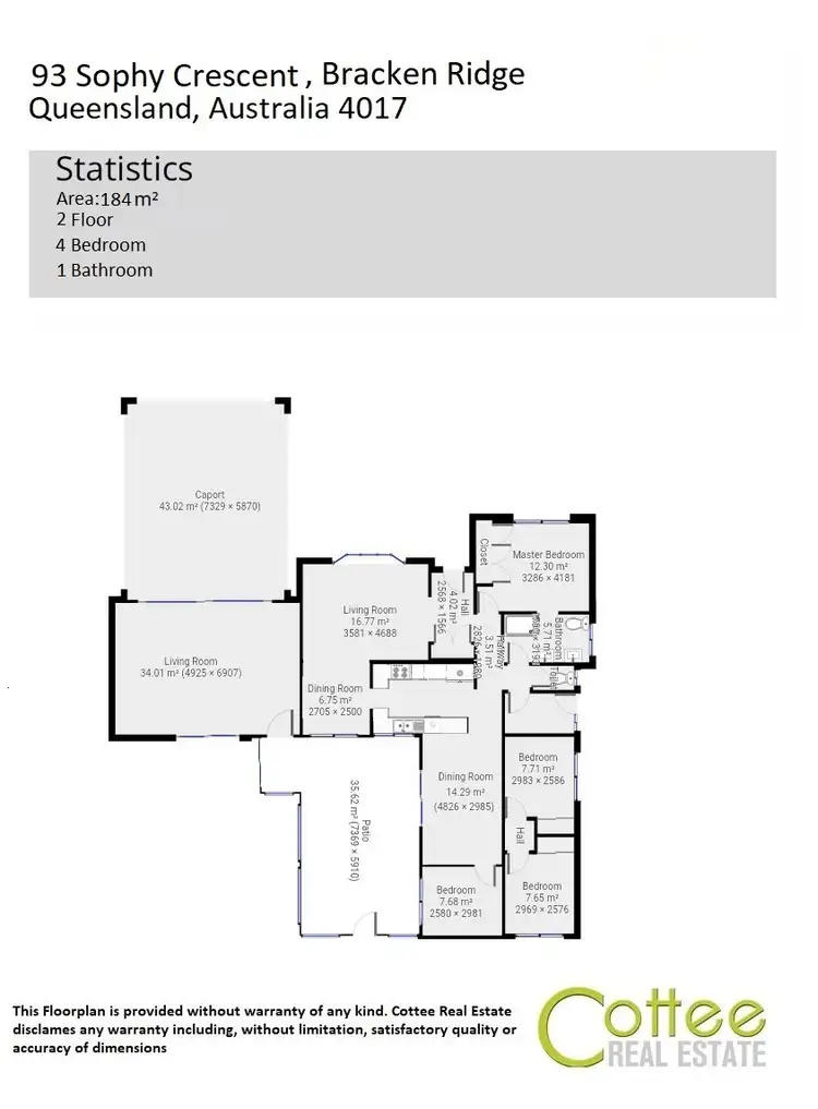 Floorplan of Homely house listing, 93 Sophy Cres, Bracken Ridge QLD 4017