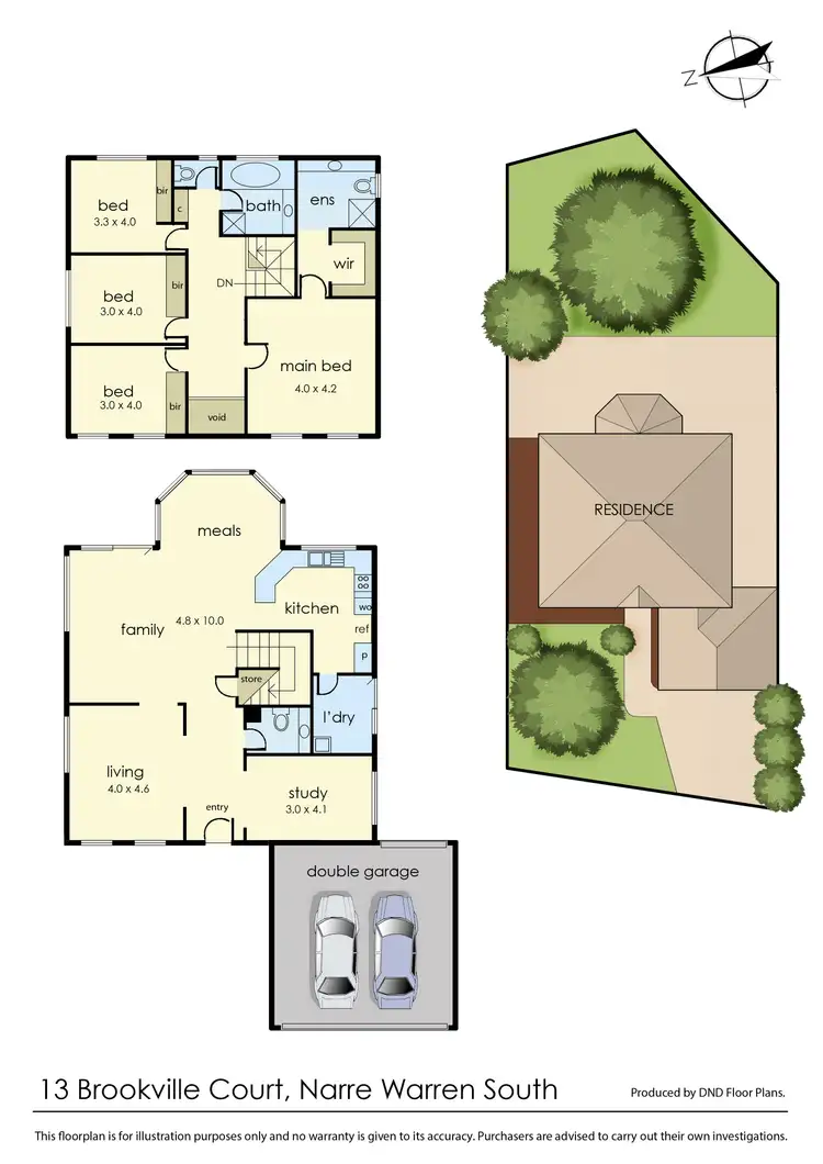Floorplan of Homely house listing, 13 Brookville Court, Narre Warren South VIC 3805