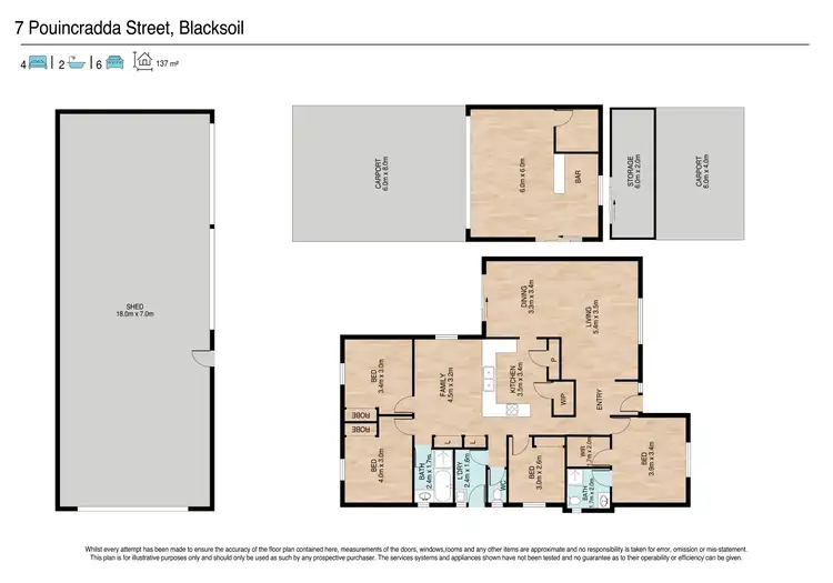 Floorplan of Homely house listing, 7 Pouincradda Street, Blacksoil QLD 4306