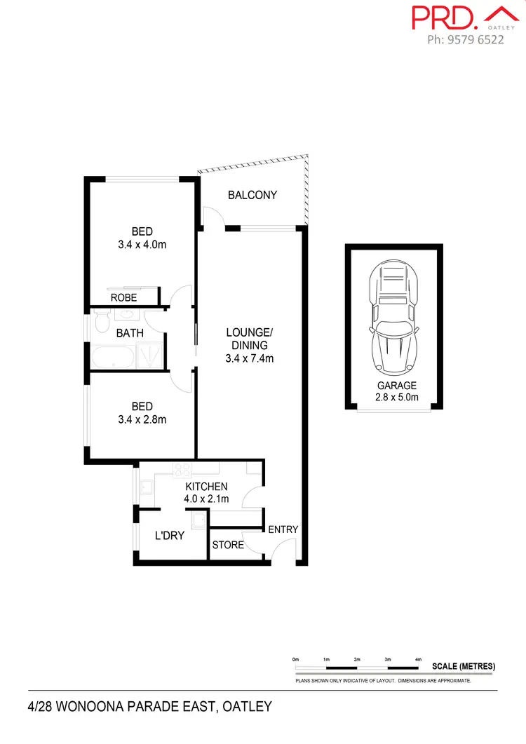 Floorplan of Homely unit listing, 4/28 Wonoona Parade East, Oatley NSW 2223
