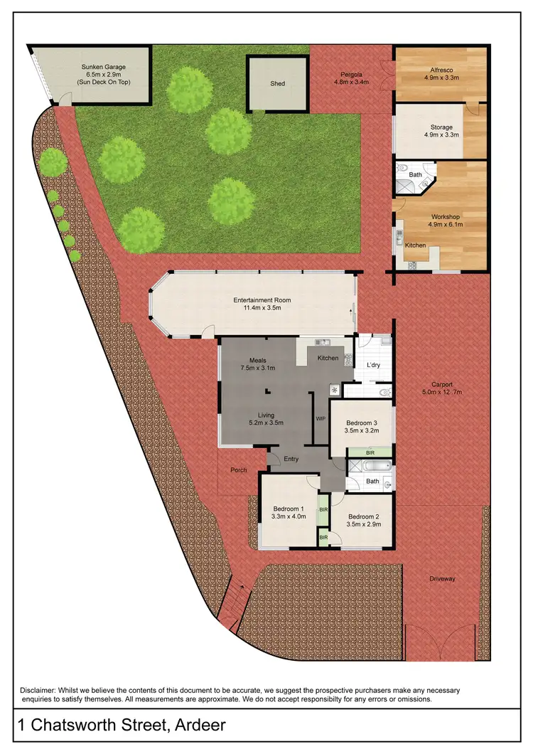 Floorplan of Homely house listing, 1 Chatsworth Avenue, Ardeer VIC 3022