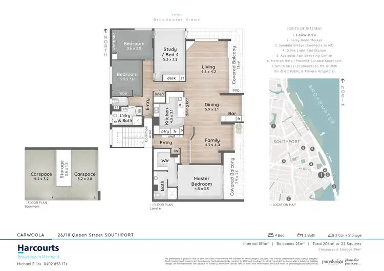 Floorplan of Homely unit listing, 26/18 Queen Street, Southport QLD 4215