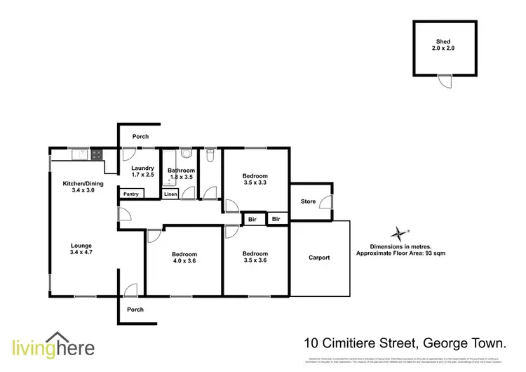 Floorplan of Homely house listing, 10 Cimitiere Street, George Town TAS 7253