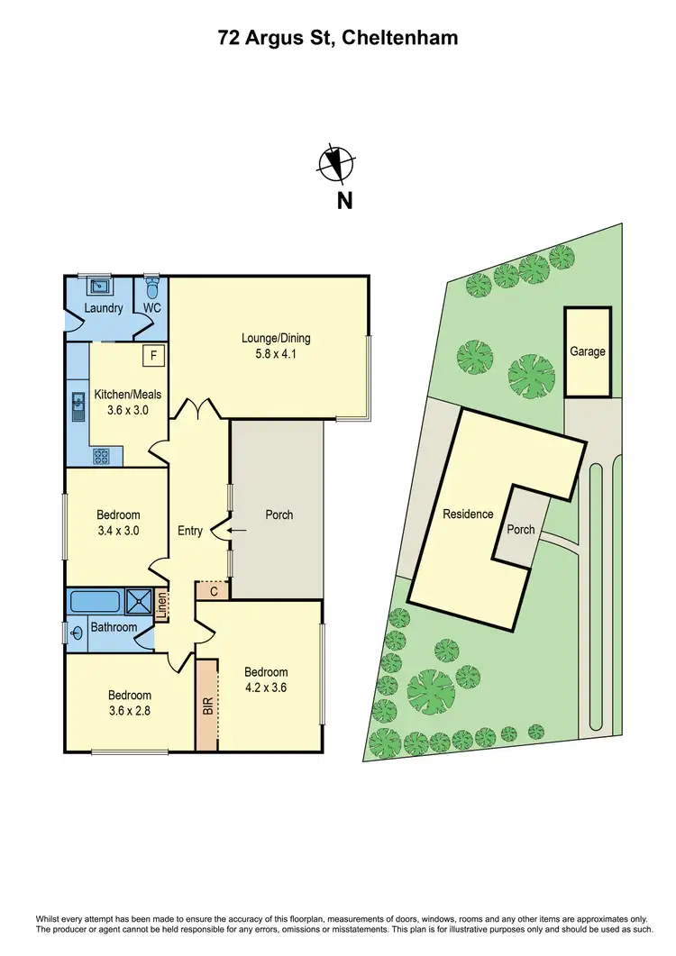 Floorplan of Homely house listing, 72 Argus Street, Cheltenham VIC 3192