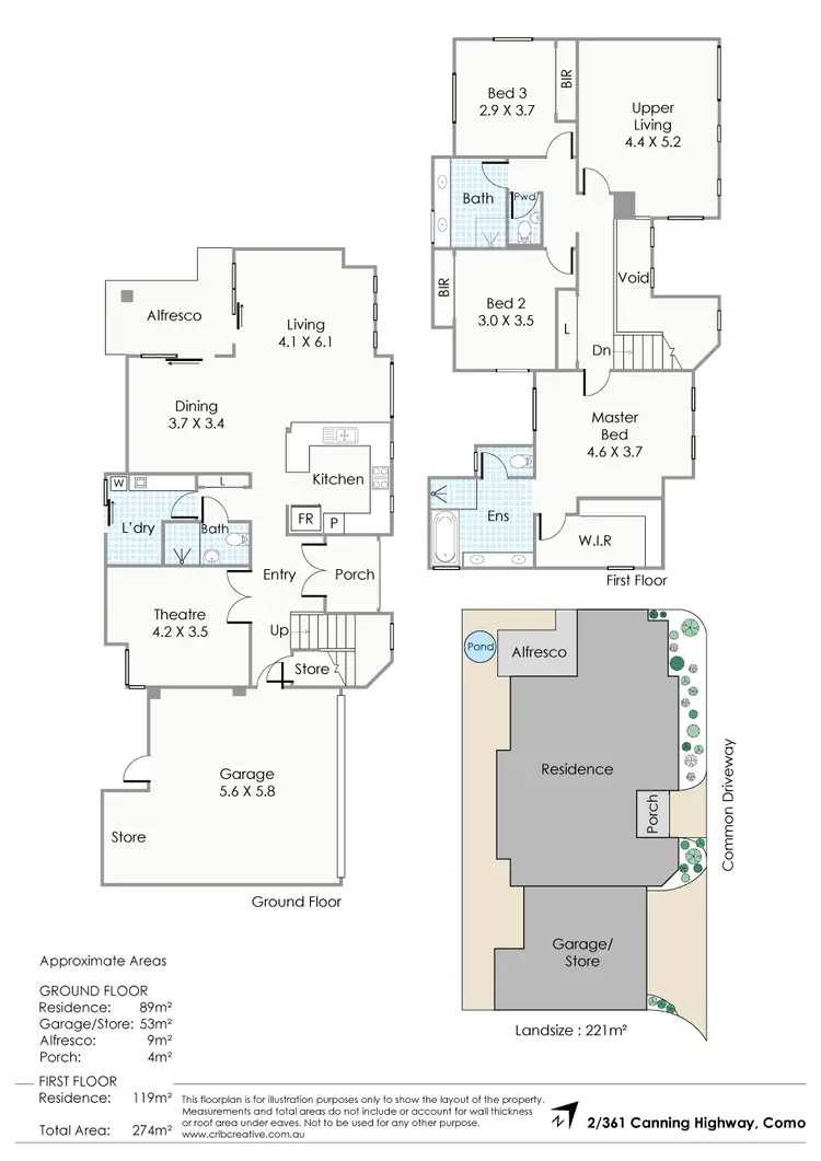 Floorplan of Homely house listing, 2/361 Canning Highway, Como WA 6152