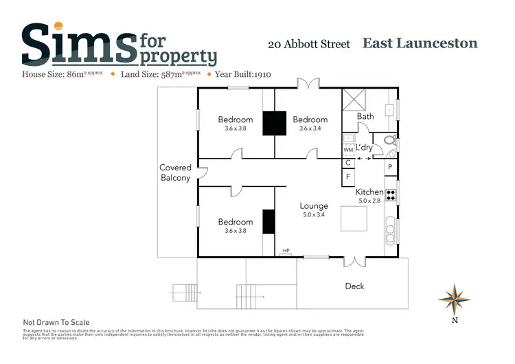 Floorplan of Homely house listing, 20 Abbott Street, East Launceston TAS 7250