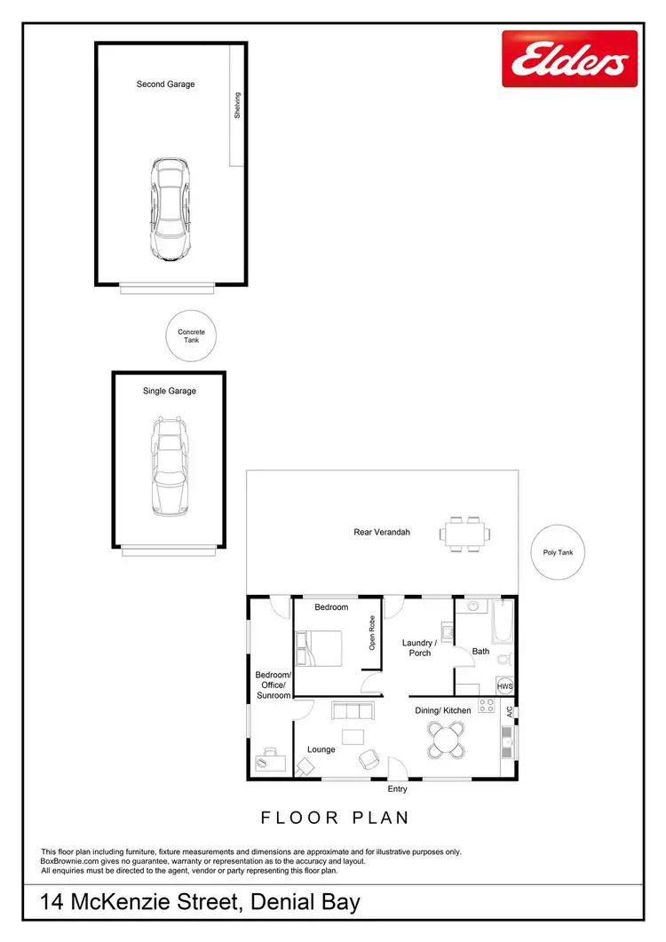 Floorplan of Homely house listing, 14 McKenzie Street, Denial Bay SA 5690