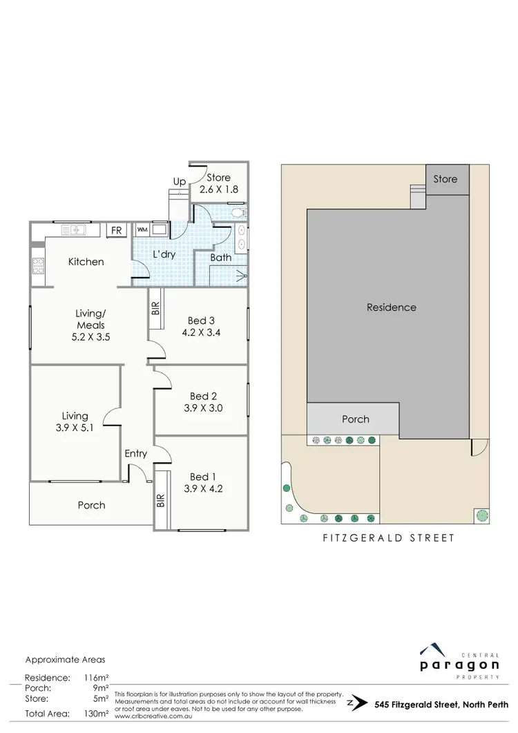 Floorplan of Homely house listing, 545 Fitzgerald Street, North Perth WA 6006