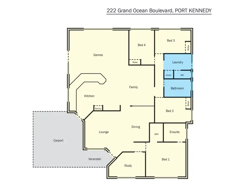 Floorplan of Homely house listing, 222 Grand Ocean Boulevard, Port Kennedy WA 6172