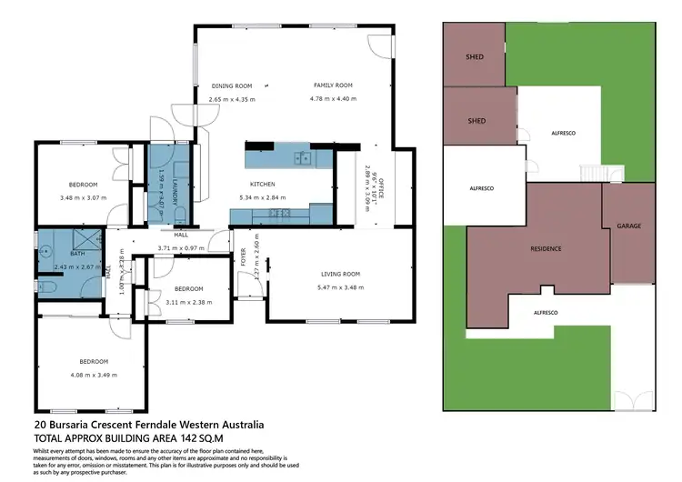 Floorplan of Homely house listing, 20 Bursaria Crescent, Ferndale WA 6148