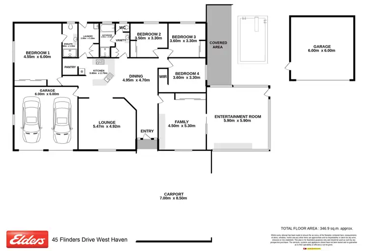 Floorplan of Homely house listing, 45 Flinders Drive, Laurieton NSW 2443