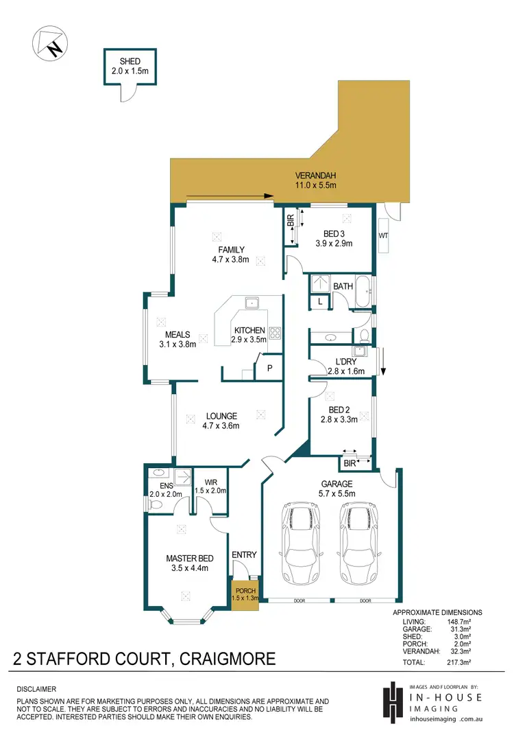 Floorplan of Homely house listing, 2 Stafford Court, Craigmore SA 5114