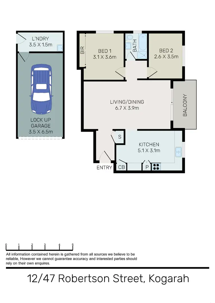 Floorplan of Homely unit listing, 12/47-49 Robertson Street, Kogarah NSW 2217