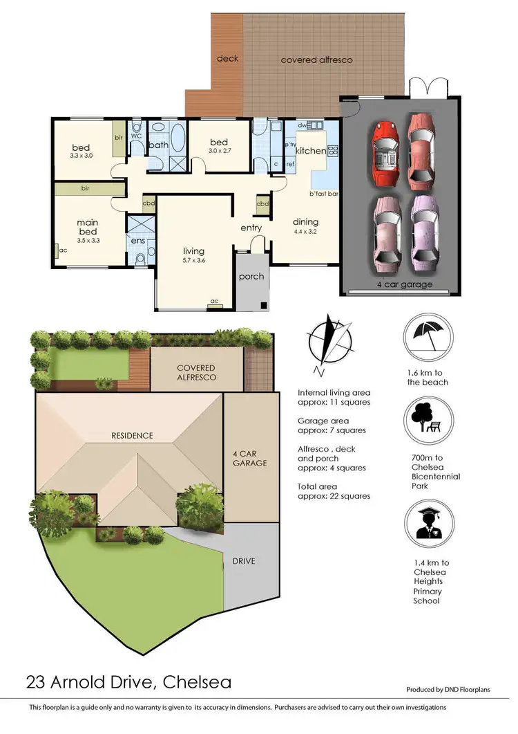 Floorplan of Homely house listing, 23 Arnold Drive, Chelsea VIC 3196