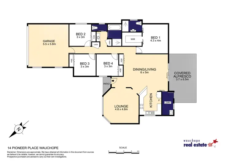 Floorplan of Homely house listing, 14 Pioneer Place, Wauchope NSW 2446