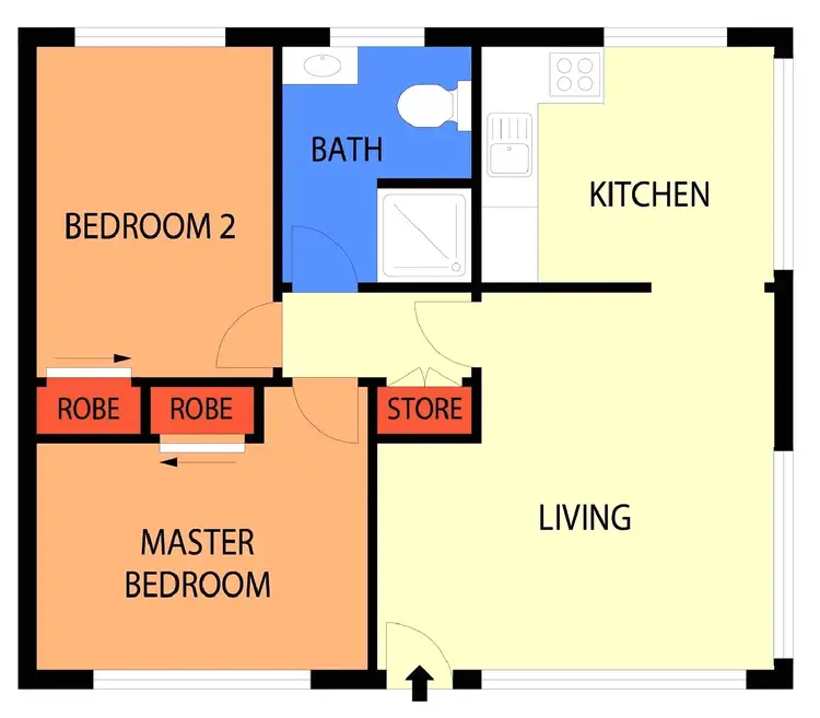 Floorplan of Homely unit listing, 1/61 Donald Road, Queanbeyan NSW 2620