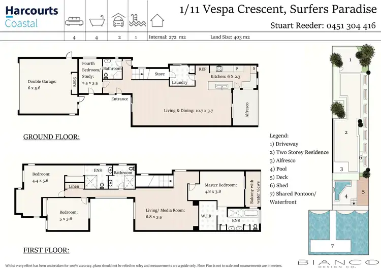 Floorplan of Homely villa listing, 1/11 Vespa Crescent, Surfers Paradise QLD 4217