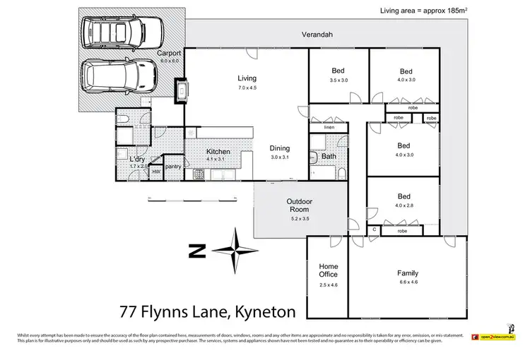 Floorplan of Homely house listing, 77 Flynns Lane, Kyneton VIC 3444