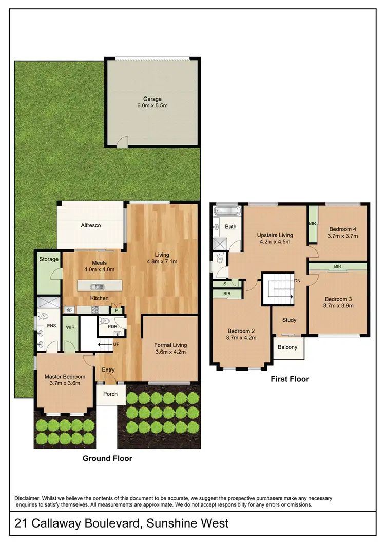 Floorplan of Homely house listing, 21 Callaway Boulevard, Sunshine West VIC 3020